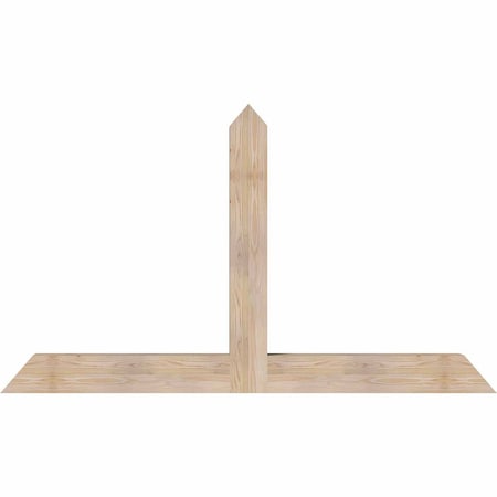 Ekena Millwork Portland Smooth Timber Gable Bracket, Douglas Fir, 72"W x 42"H x 5 1/2"D x 5 1/2"F, 14/12 Pitch GBW072X42X0606POR00SDF